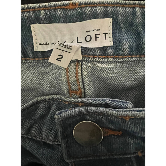 Ann Taylor Loft Denim Skirt‎ Button Detail Women 2 - Picture 3 of 3
